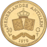Gouden 50 gulden Nederlandse Antillen munt (1979) - foto 1 - voorbeeld