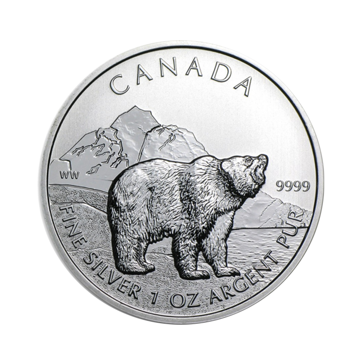 Diverse zilveren munten van Canadese munthuizen