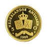 Gouden 10 gulden Nederlandse Antillen munt (1980-2005) - foto 1 - voorbeeld