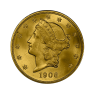 Gouden $20 Double Eagle Coronet Head munt