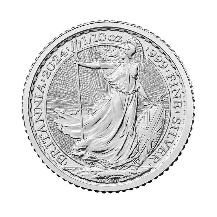 1/10 troy ounce zilveren Britannia munt