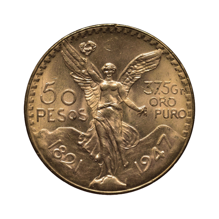 Gouden 50 pesos munt Mexico