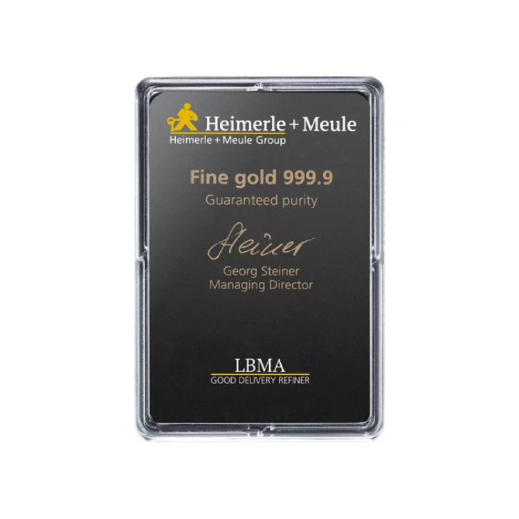 25 x 1 gram gouden UnityBar Heimerle + Meule