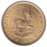 2 rand gouden munt uit Zuid-Afrika - foto 1 - voorbeeld