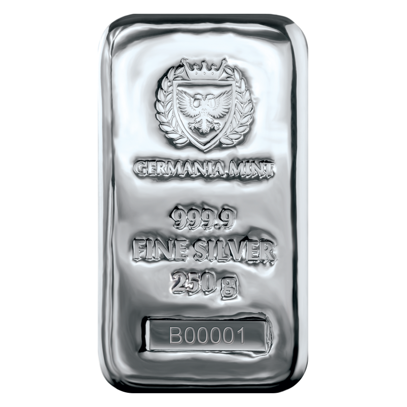 Zilverbaar 250 gram Germania Mint